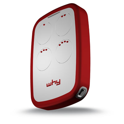 WHY EVO NOA Granade Red Radiocomando Multifrequenza da 280 a 868 MHz Apricancello Rolling Code Codice Fisso Autoapprendente 4 in 1 Telecomando Garage Cancello Programmabile Ergonomico a Lungo Raggio