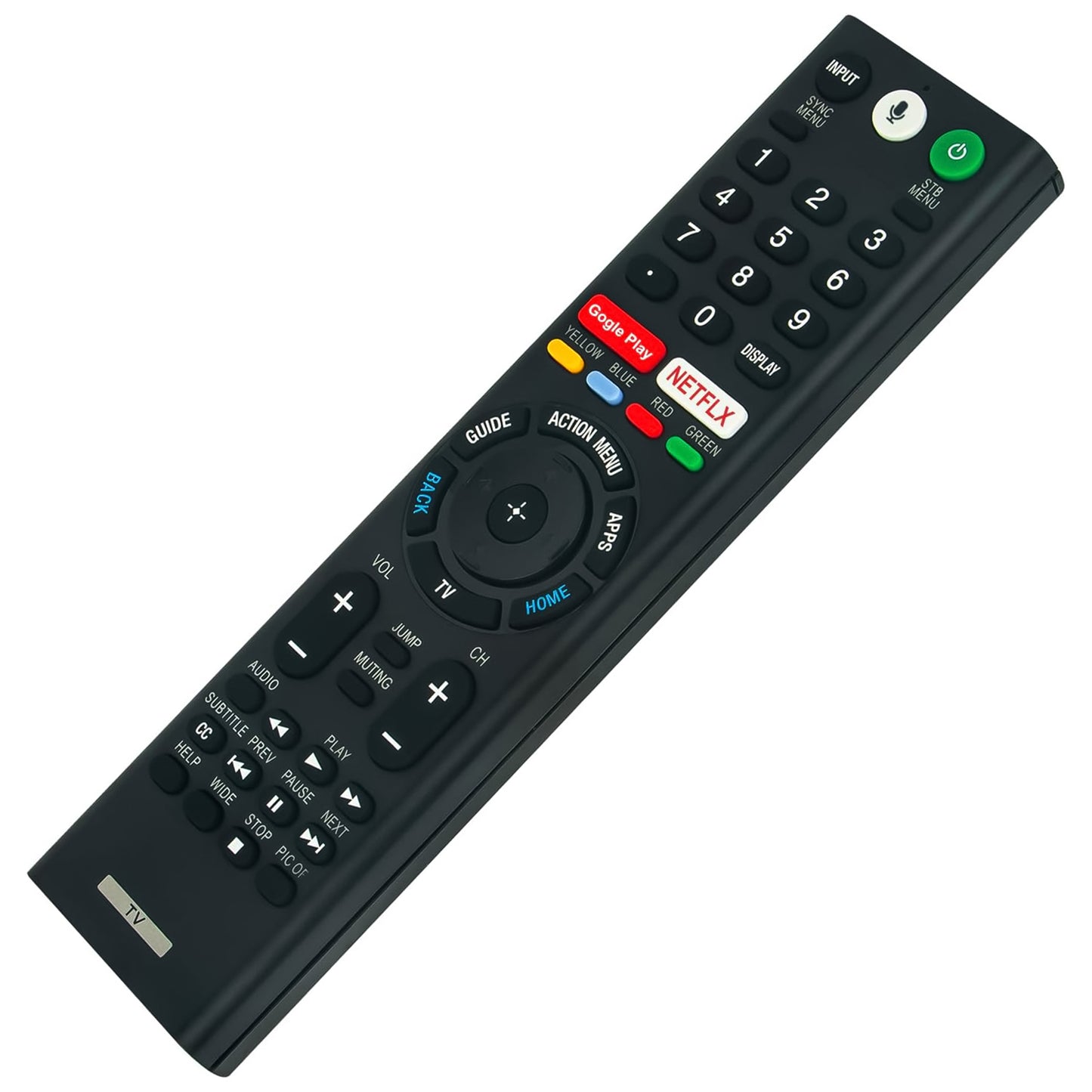 Telecomando RMF-TX300U compatibile con Smart TV Sony Bravia, con microfono per controllo assistente vocale, tasti scorciatoia app, sostituisce perfettamente l'originale