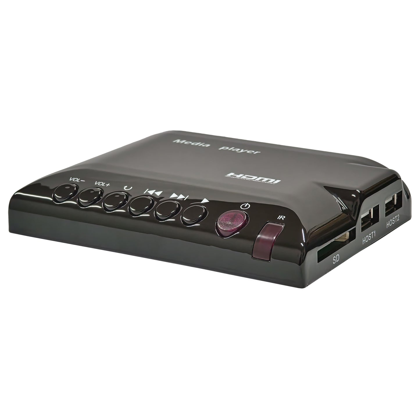 Multimedia Player MP001 Lettore multimediale HDMI con telecomando, 2 ingressi USB e lettore scheda SD, uscita RCA