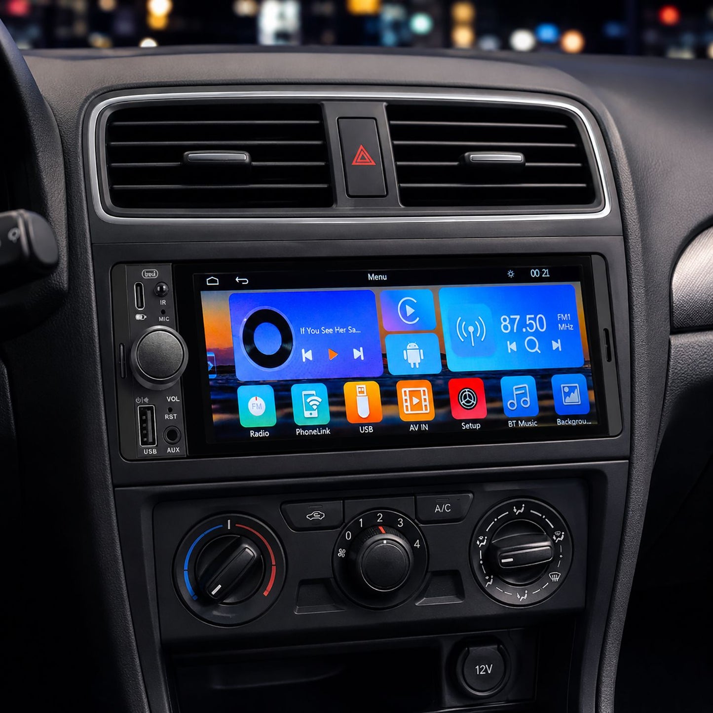 Trevi MDV 6370 DAB Autoradio DAB FM RDS 160W con display touchscreen da 6.6", Stereo macchina con Antenna DAB, lettore video audio USB e ingresso AUX, Compatibile con Android Auto e Apple Car Play