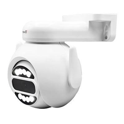 Bravo Commodoro Pro Lux Telecamera Wi-Fi e LAN da esterno IP65 motorizzata, audio bidirezionale, Rilevamento soggetti intelligente, Visione notturna con LED infrarossi IR o colore fino a 30m, Controllo remoto da app