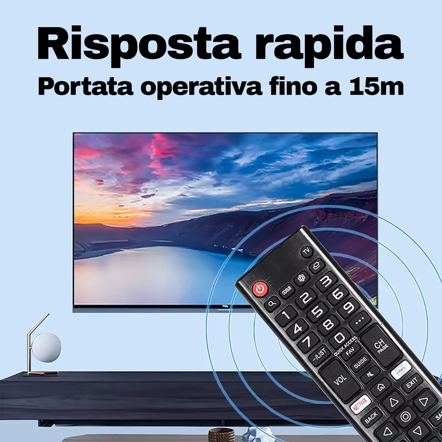 Telecomando compatibile sostitutivo di ricambio per Smart TV LG pronto all'uso AKB75675304 con tasti scorciatoia per app