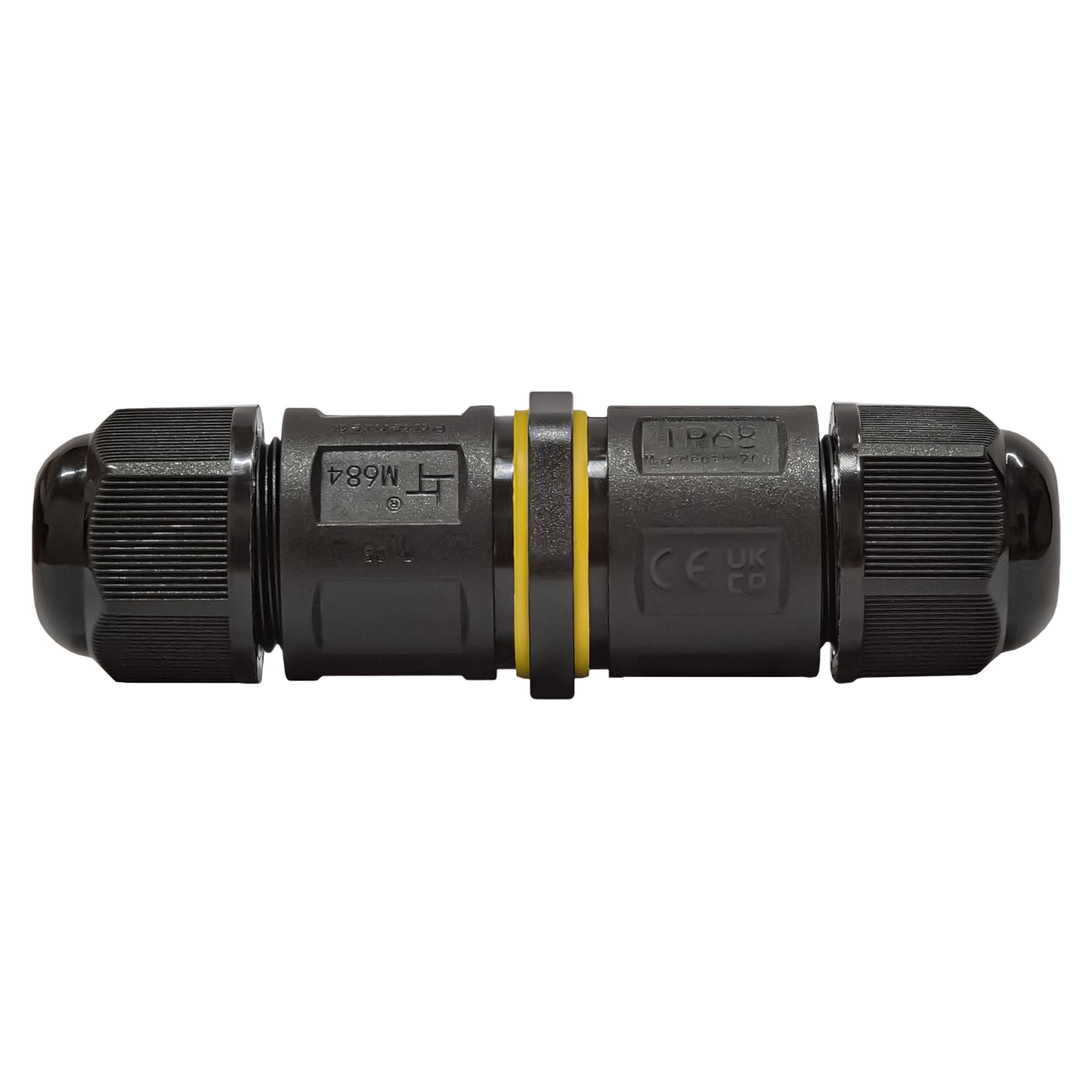 Alpha Elettronica Giuntacavo elettrico a 3 poli 24A 450V, Connettore volante, Scatola di giunzione impermeabile IP68 per cavi di diametro da 4 a 11mm, 4 guarnizioni incluse