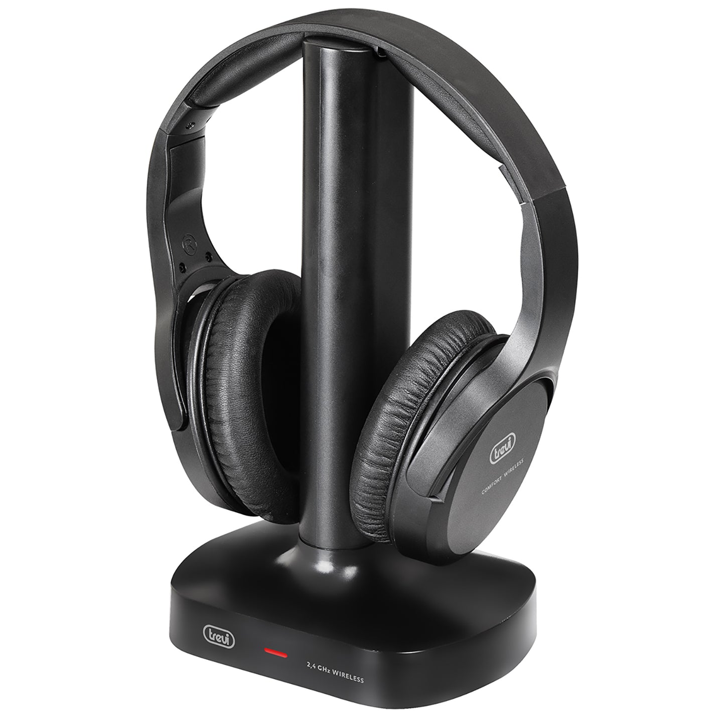 Trevi FRS 1480 R Cuffia per TV wireless a radiofrequenza ricaricabile, portata fino a 30 metri, ingresso stereo jack 3.5 mm e digitale ottico, cavo incluso