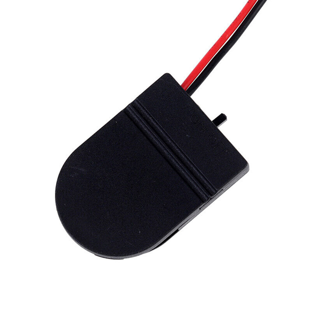 GBC Portabatteria a bottone, porta batteria CR2032, scatola batteria con interruttore On/Off e cavo, box portapile con pulsante in plastica nera, porta batterie 3V rotondo