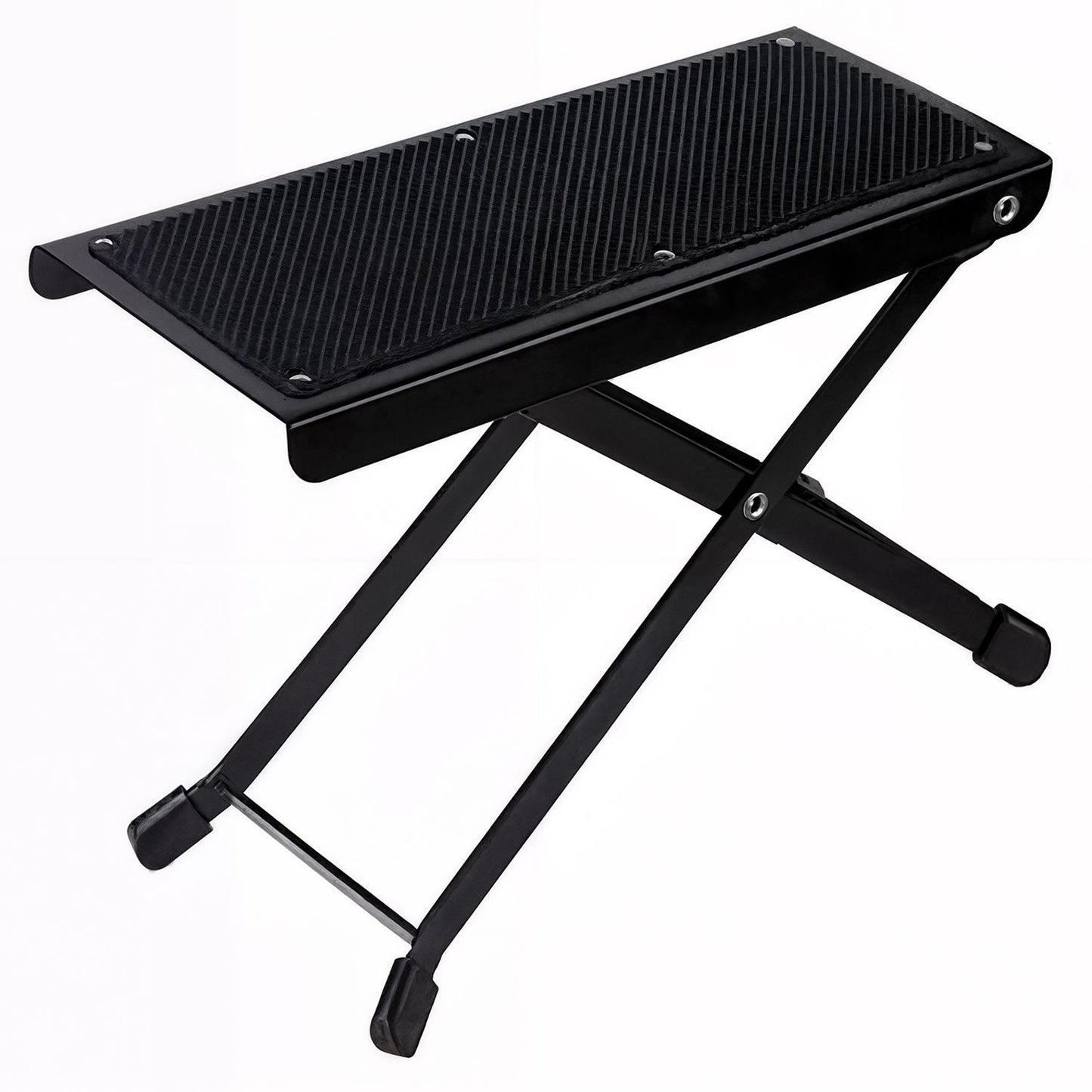 ZZIPP Poggiapiedi per chitarrista pieghevole antiscivolo portatile, pad in gomma struttura in acciaio pieghevole e regolabile su 4 livelli di altezza da 12 a 25 cm, basso chitarra acustica elettrica banjo