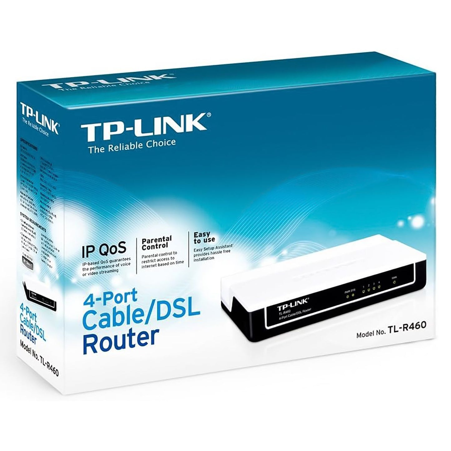 TP-LINK TL-R460 Router cablato Fast Ethernet con 4 porte LAN 10/100 Mbps, Firewall integrato e controllo accessi