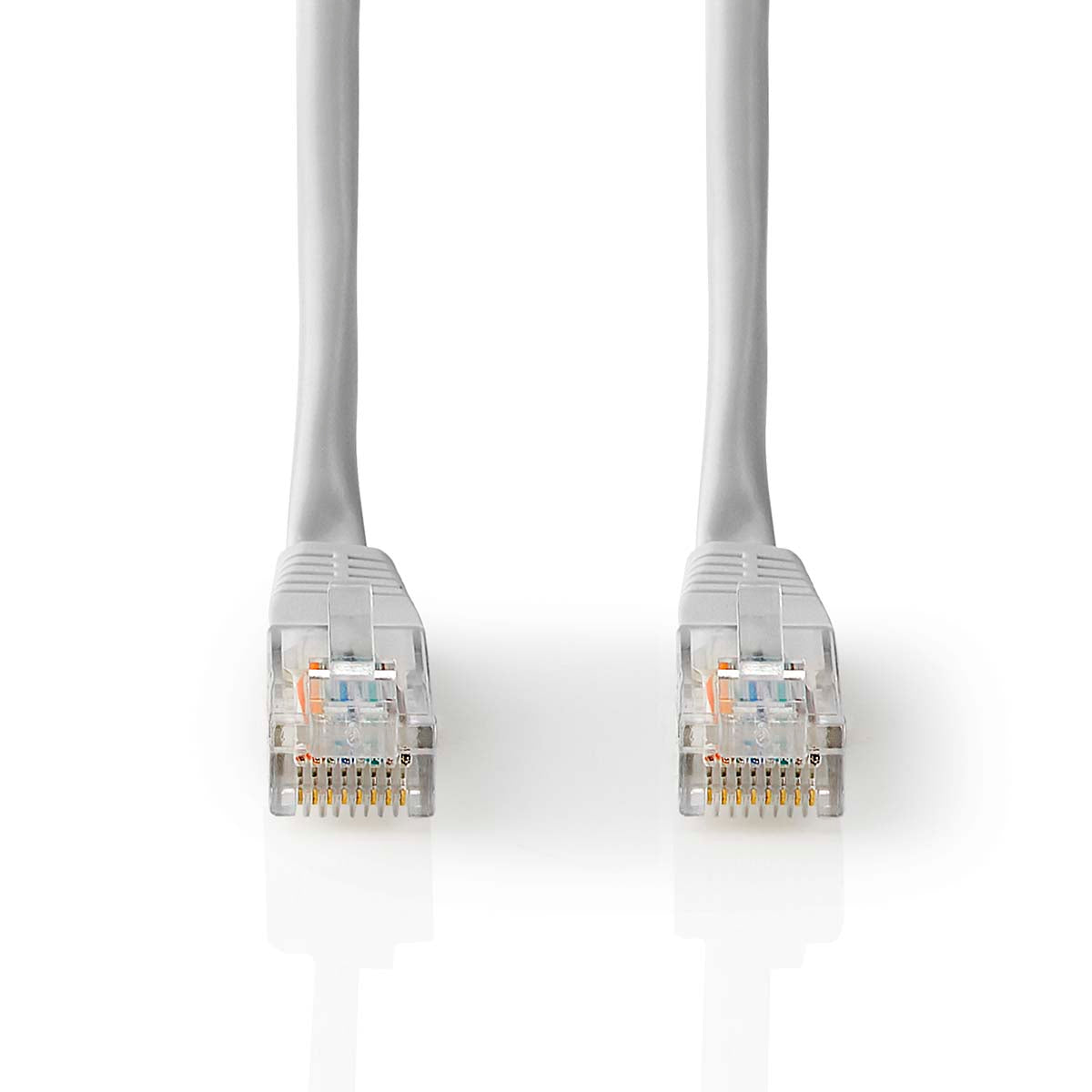 Nedis Cavo di rete UTP Cat 5e, RJ45 maschio - RJ45 maschio, grigio, cavo ethernet 30 m, connettori stampati,10, 100 e 1000 Mbps