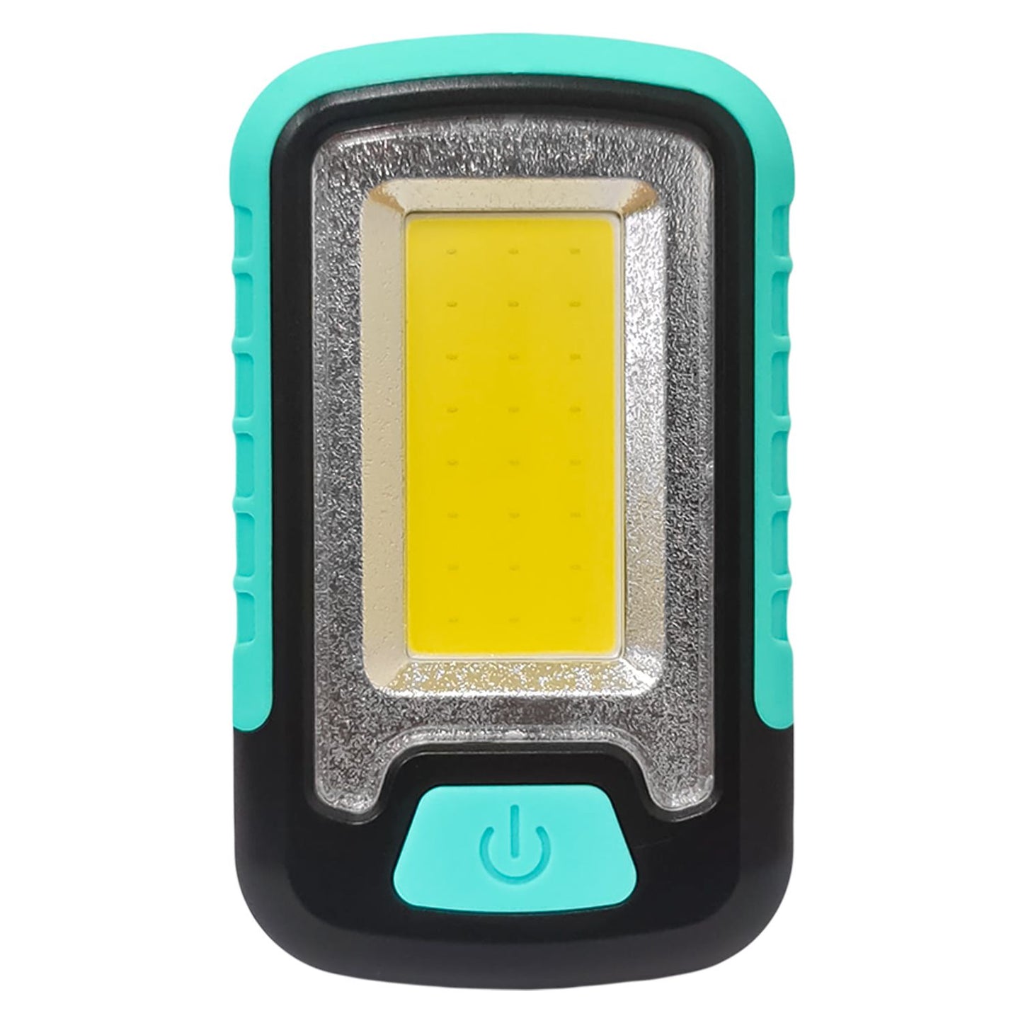 Melchioni Torcia LED COB a batterie 3x AAA, 90 Lumen, lampada ad alta luminosità 2W con gancio e magnete, interruttore frontale