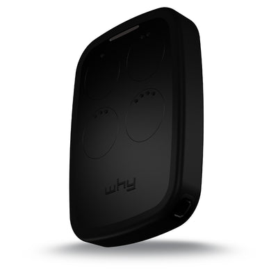 WHY EVO NOA Licorice Black Radiocomando Multifrequenza da 280 a 868 MHz Apricancello Rolling Code Codice Fisso Autoapprendente 4 in 1 Telecomando Garage Cancello Programmabile Ergonomico Lungo Raggio