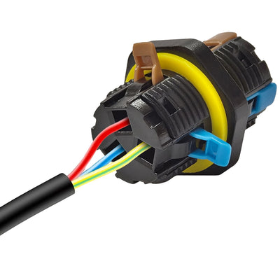 Alpha Elettronica Giuntacavo elettrico a 3 poli 24A 450V, Connettore volante, Scatola di giunzione impermeabile IP68 per cavi di diametro da 4 a 11mm, 4 guarnizioni incluse