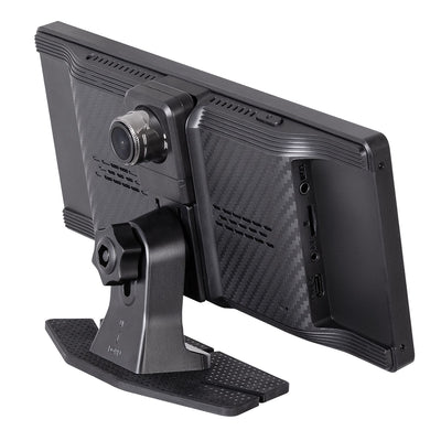 Trevi MDV 1000 Monitor Smart Touchscreen 10" LCD IPS con dashcam 2K integrata e telecamera di parcheggio posteriore, supporto adesivo e a ventosa, compatibile con Android Auto e Apple CarPlay Wireless