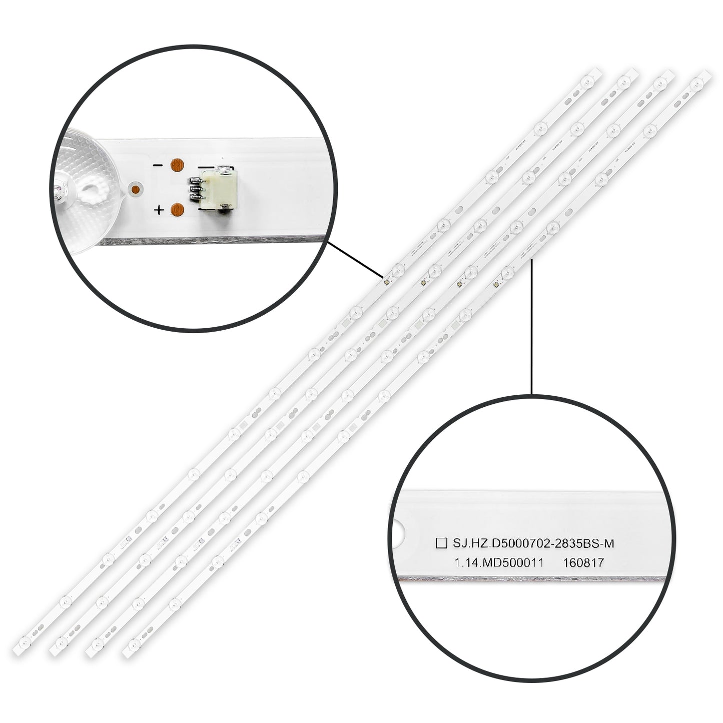 Kit 5 Barre strip 11 LED TV Akai BARLED-AKAI-D5000702 set per manutenzione e riparazione SJ.HZ.D5000702-2835BS-M AKTV5020TSMART