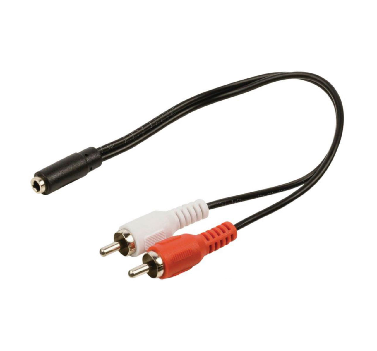 Câble audio stéréo Nedis, 2 câbles RCA mâles et 1 câble femelle 3,5 mm, câble audio stéréo, 20 cm