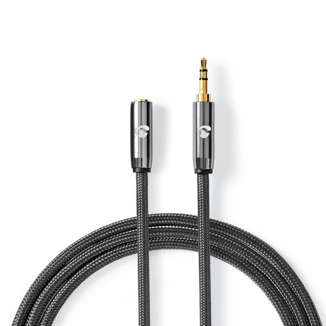 Câble audio stéréo Nedis, jack 3,5 mm mâle et femelle 3,5 mm, plaqué or 5 m
