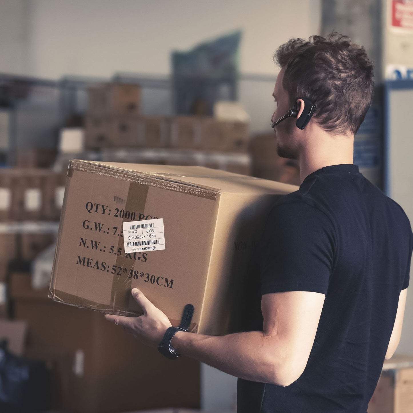 Casque Bluetooth double Midland C1251, écouteur avec PTT intégré pour communication mains libres, casque mono avec microphone serre-tête, suppression du bruit