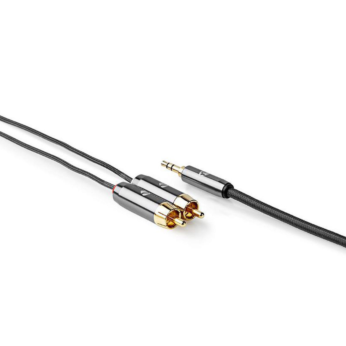 Câble audio stéréo Nedis 3,5 mm 2 x RCA mâle, plaqué or Longueur de câble 3,5 m