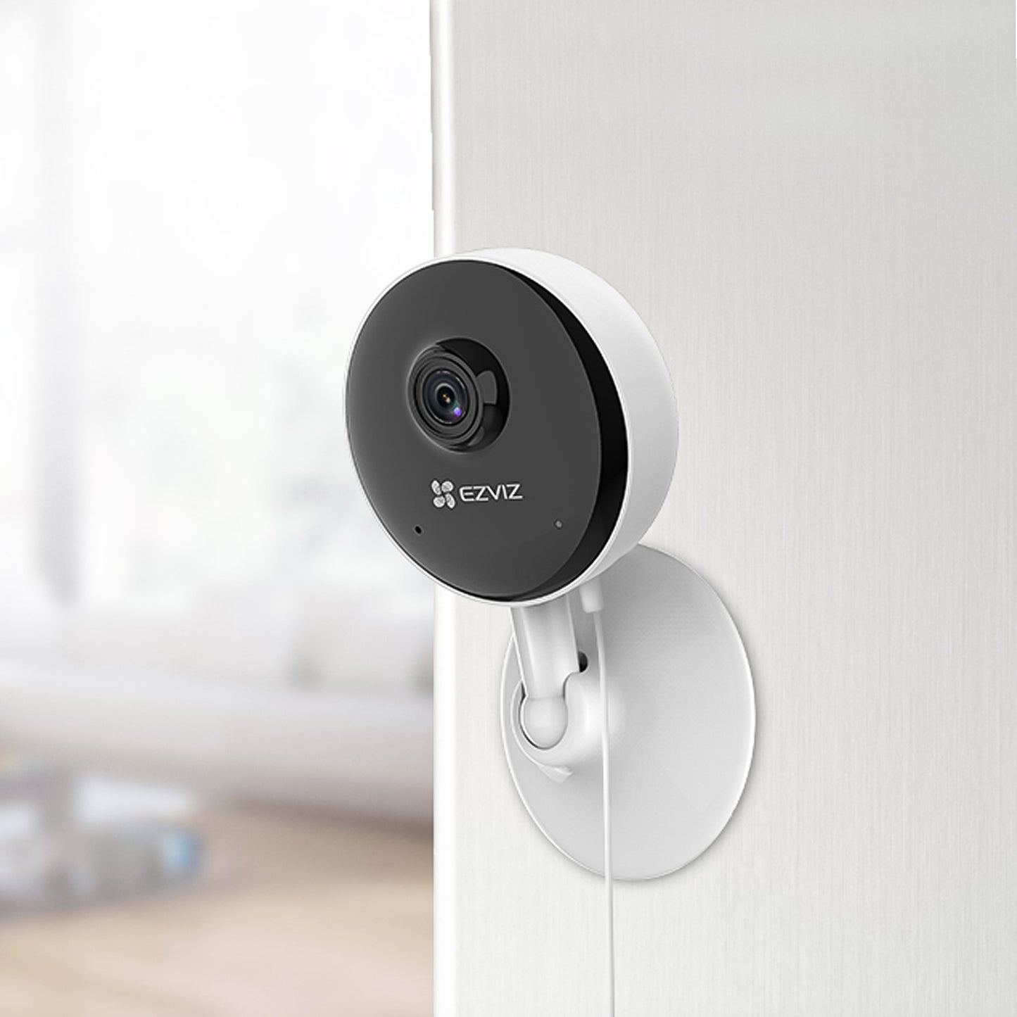 Caméra domestique intelligente Wi-Fi Ezviz C1C-B 1080p, caméra de vidéosurveillance intérieure avec base, vision nocturne, alertes sonores et audio bidirectionnel