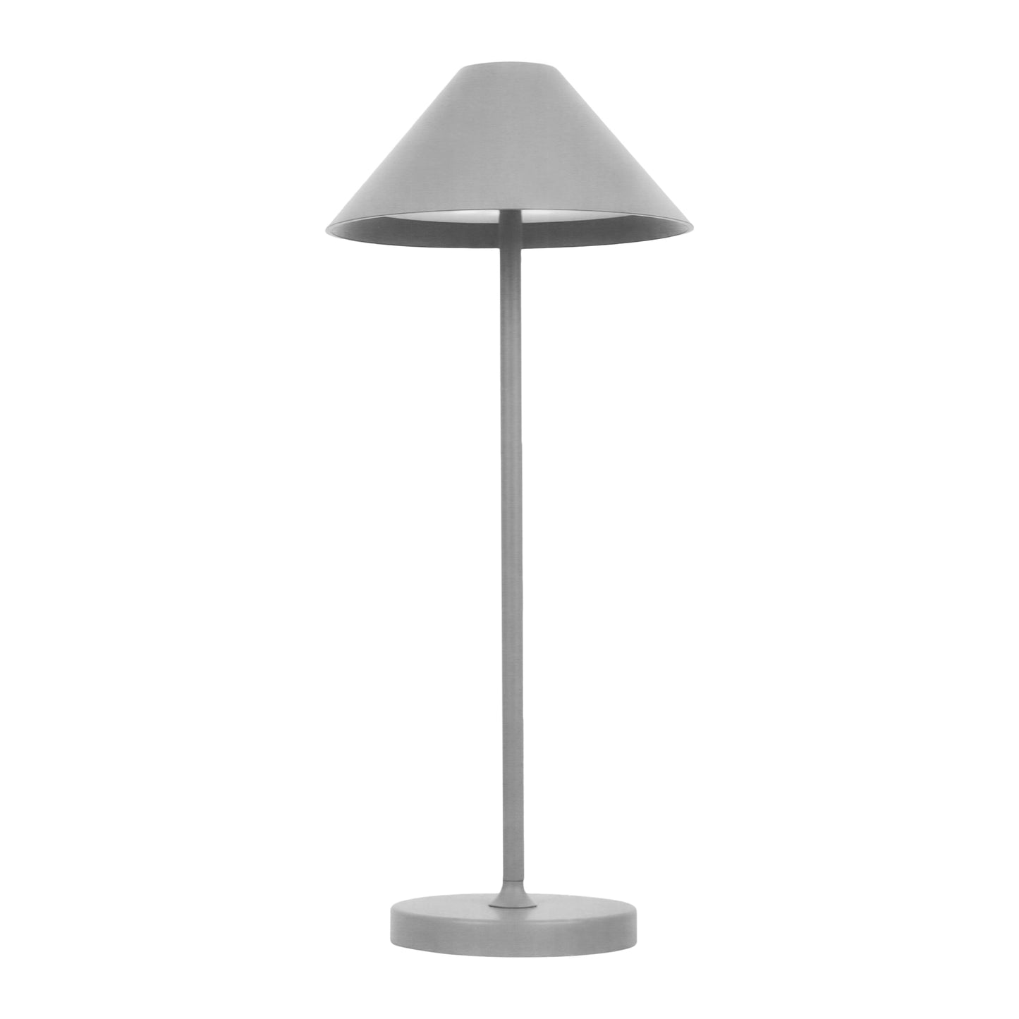 Kelù Lampe de table LED portable H35 cm, pour extérieur avec batterie USB rechargeable, lampe sans fil grise