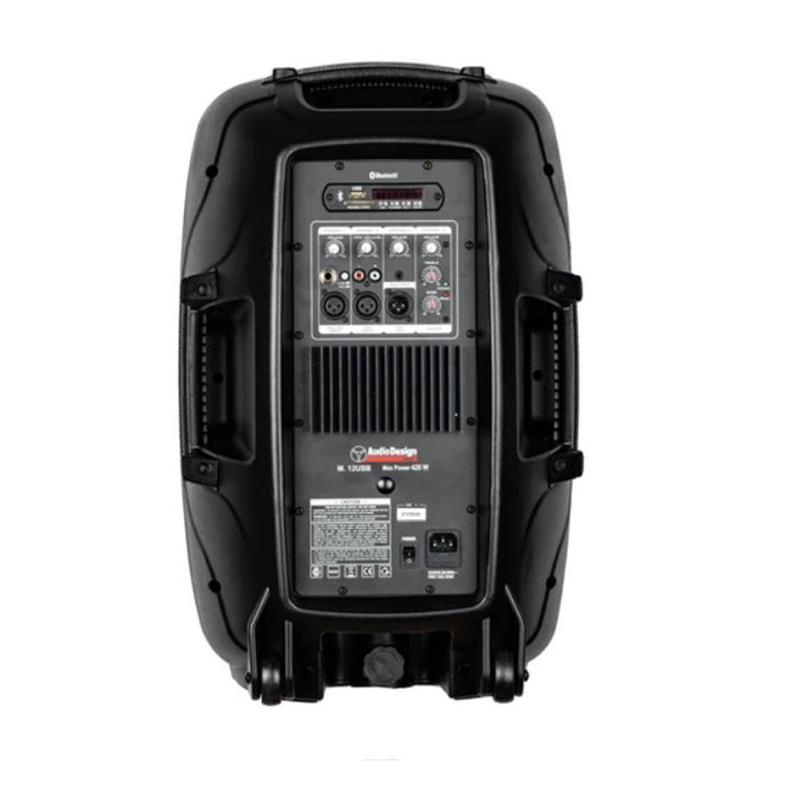 Enceinte active 2 voies Audiodesign Pro M12-USB, caisson avec woofer 320 mm et lecteur USB/SD/récepteur Bluetooth