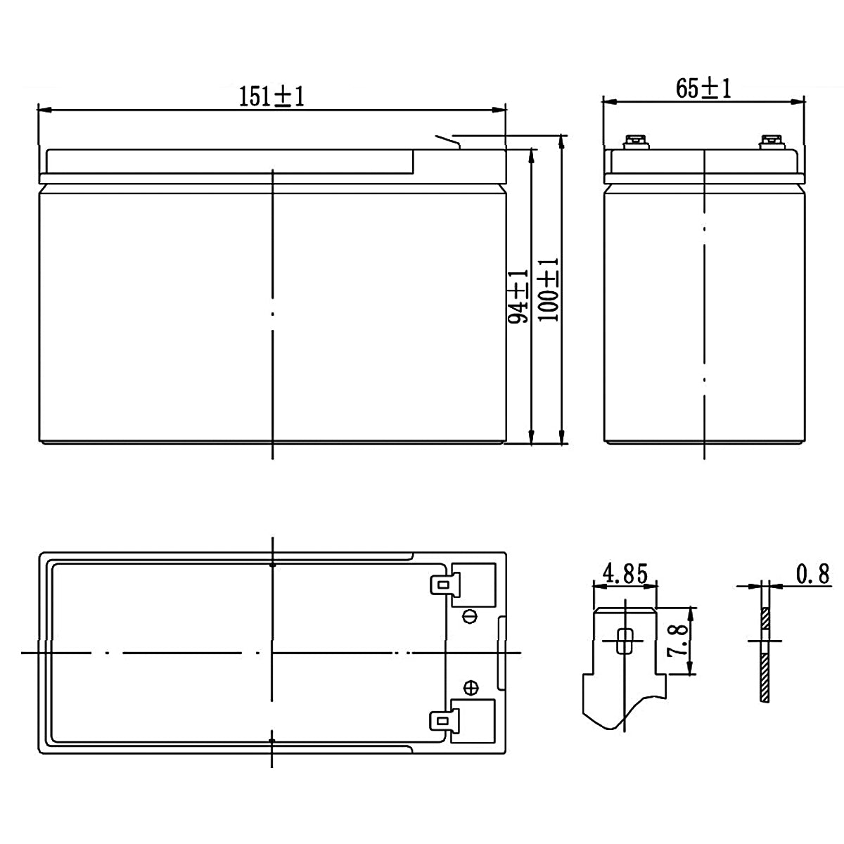 SKB Batteria al piombo SK12-7,2 batteria ricaricabile 12V 7,2AH serie SK, tecnologia AGM piastra piana regolate con valvola