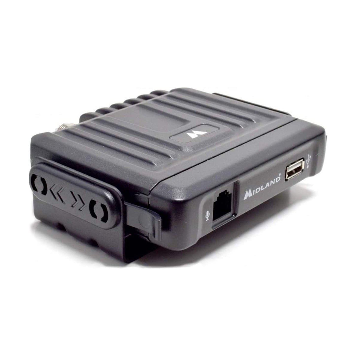 Midland M-5 CB Radio ricetrasmittente veicolare multi banda 40 canali AM/FM, ricetrasmettitore compatto con comandi sul Microfono con Display LCD, Presa 2 Pin Kenwood e USB