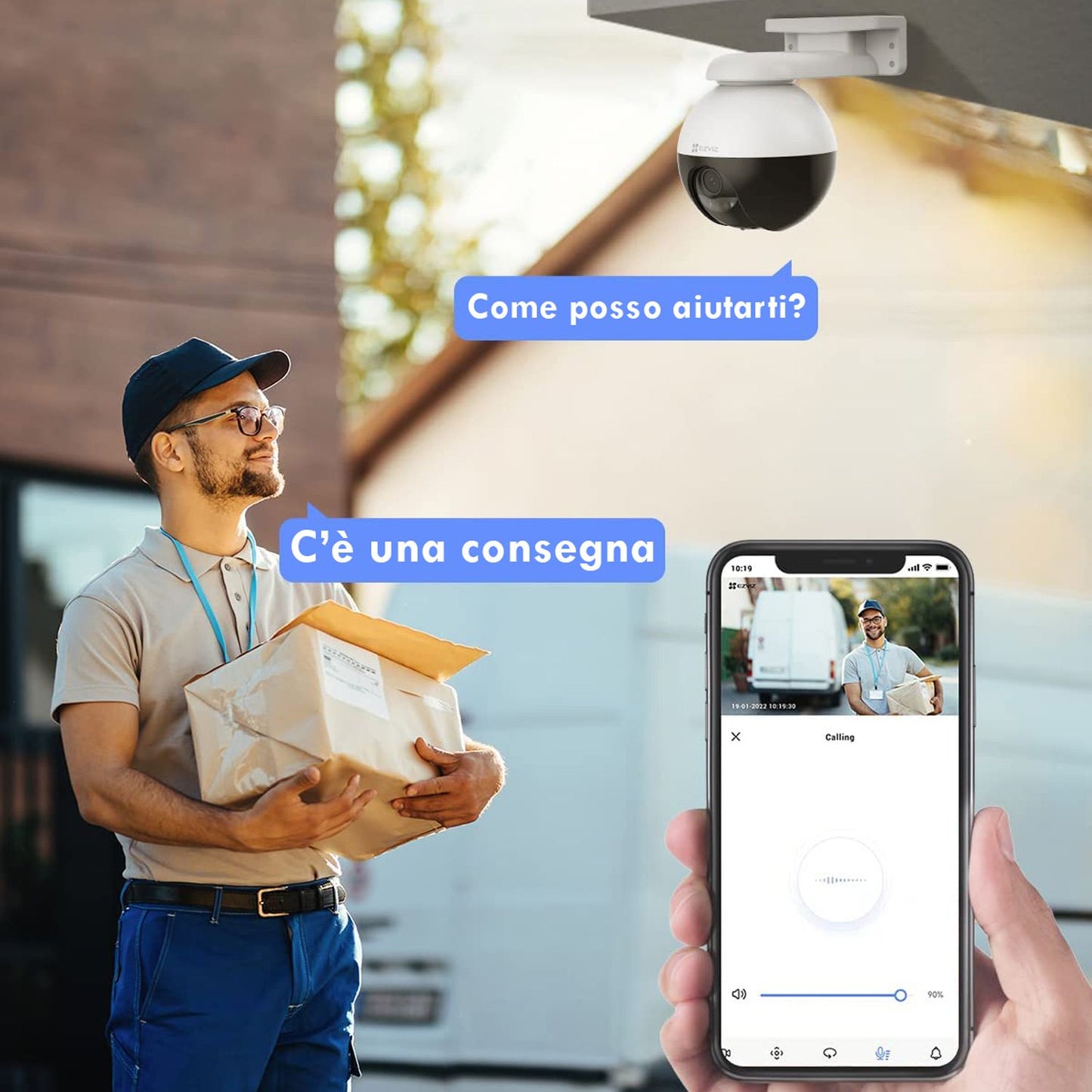 Caméra de vidéosurveillance Wi-Fi Ezviz C8W Pro, résolution 2K, caméra de sécurité motorisée, caméra domestique intelligente à 360 degrés