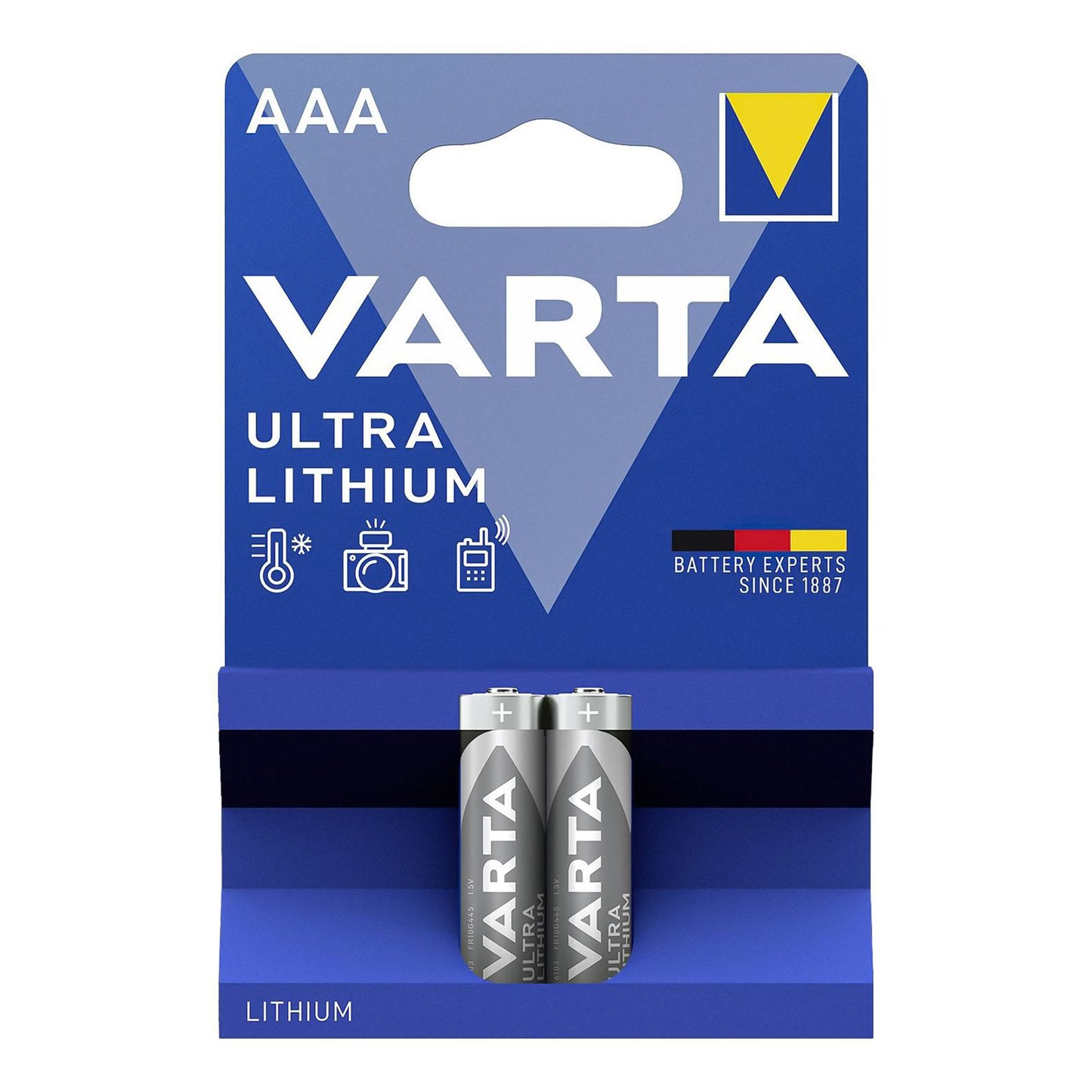 Varta AAA battery 1.5V, 1100 mAh lithium battery, pack of 2