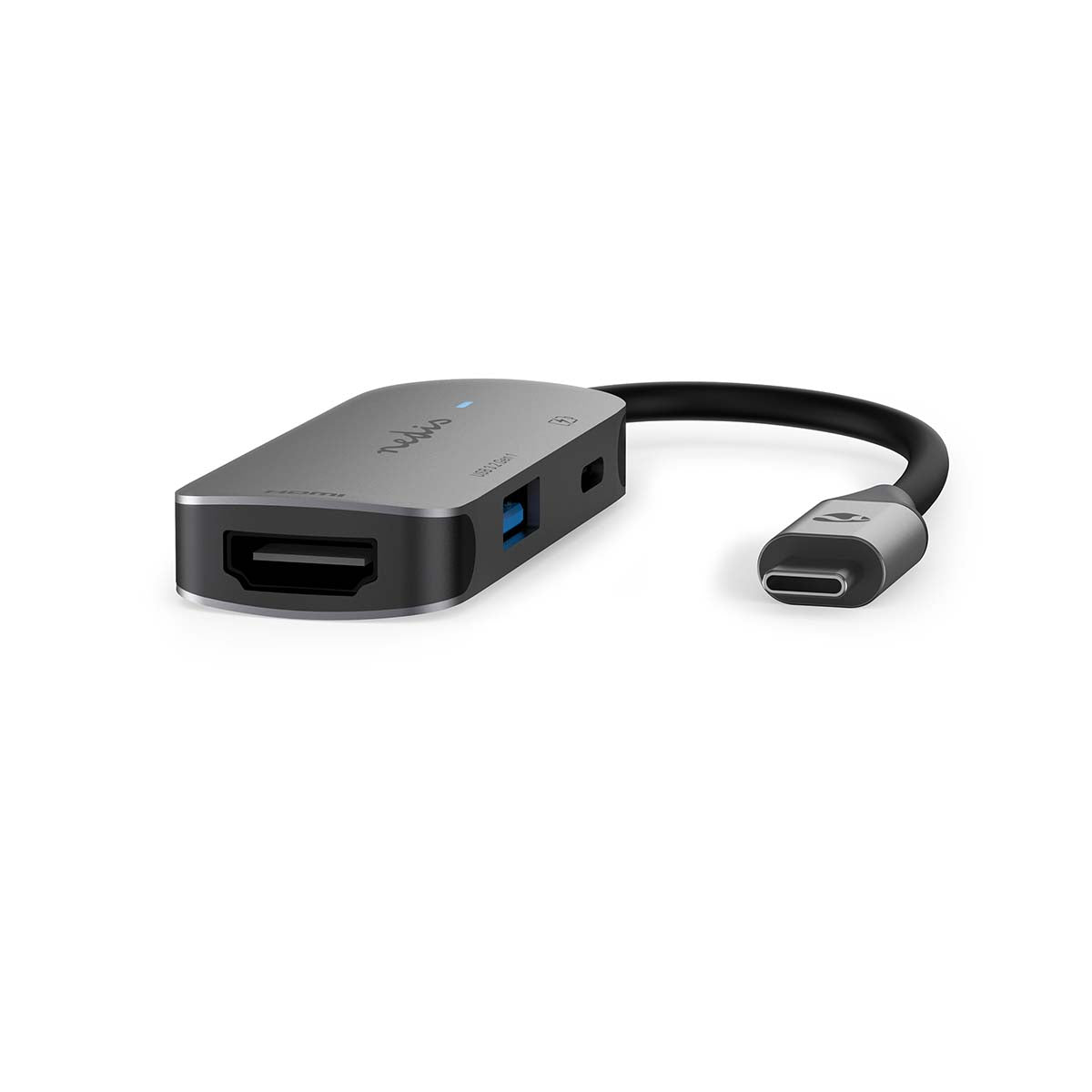 NEDIS USB multiport adapter, with HDMI, USB-A female and USB-C female output