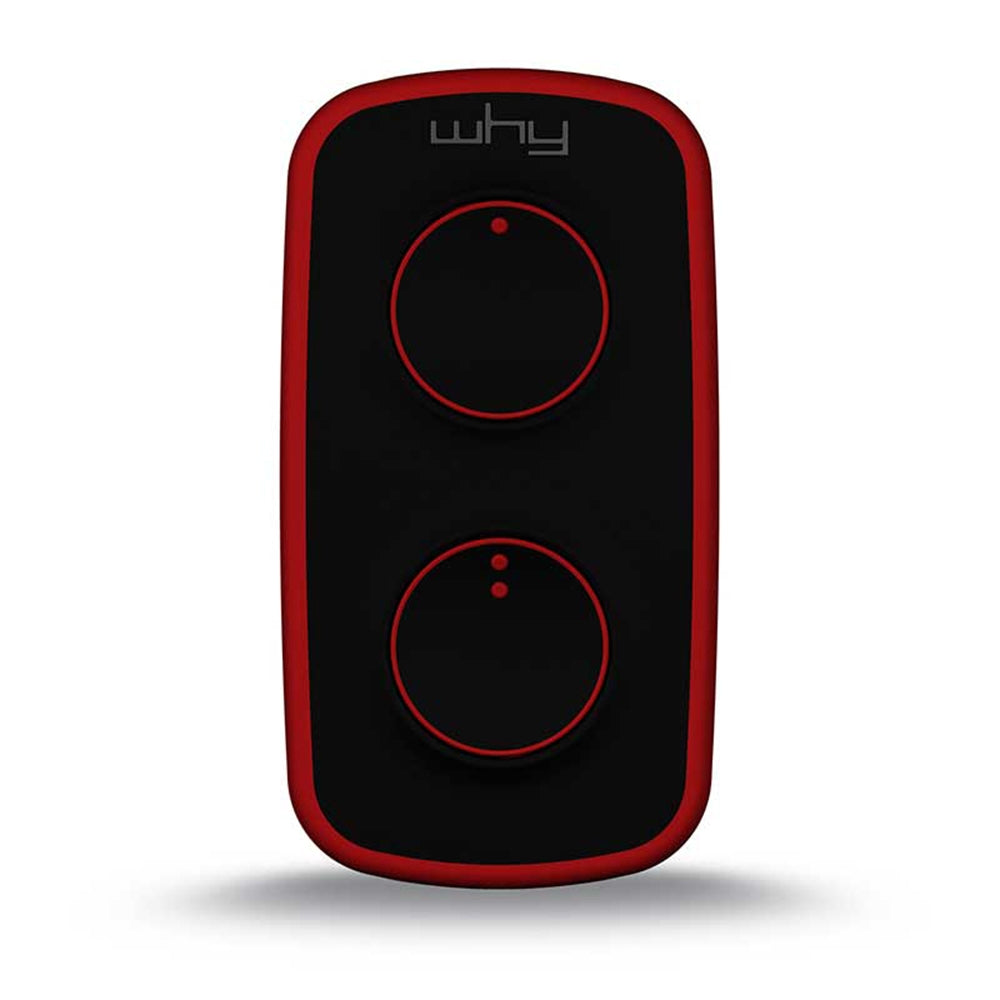 WHY EVO MINI Télécommande multi-fréquences à code tournant de 280 à 868 MHz, ouvre-portail programmable à auto-apprentissage, radiocommande large portée à 4 boutons, rouge vulcan
