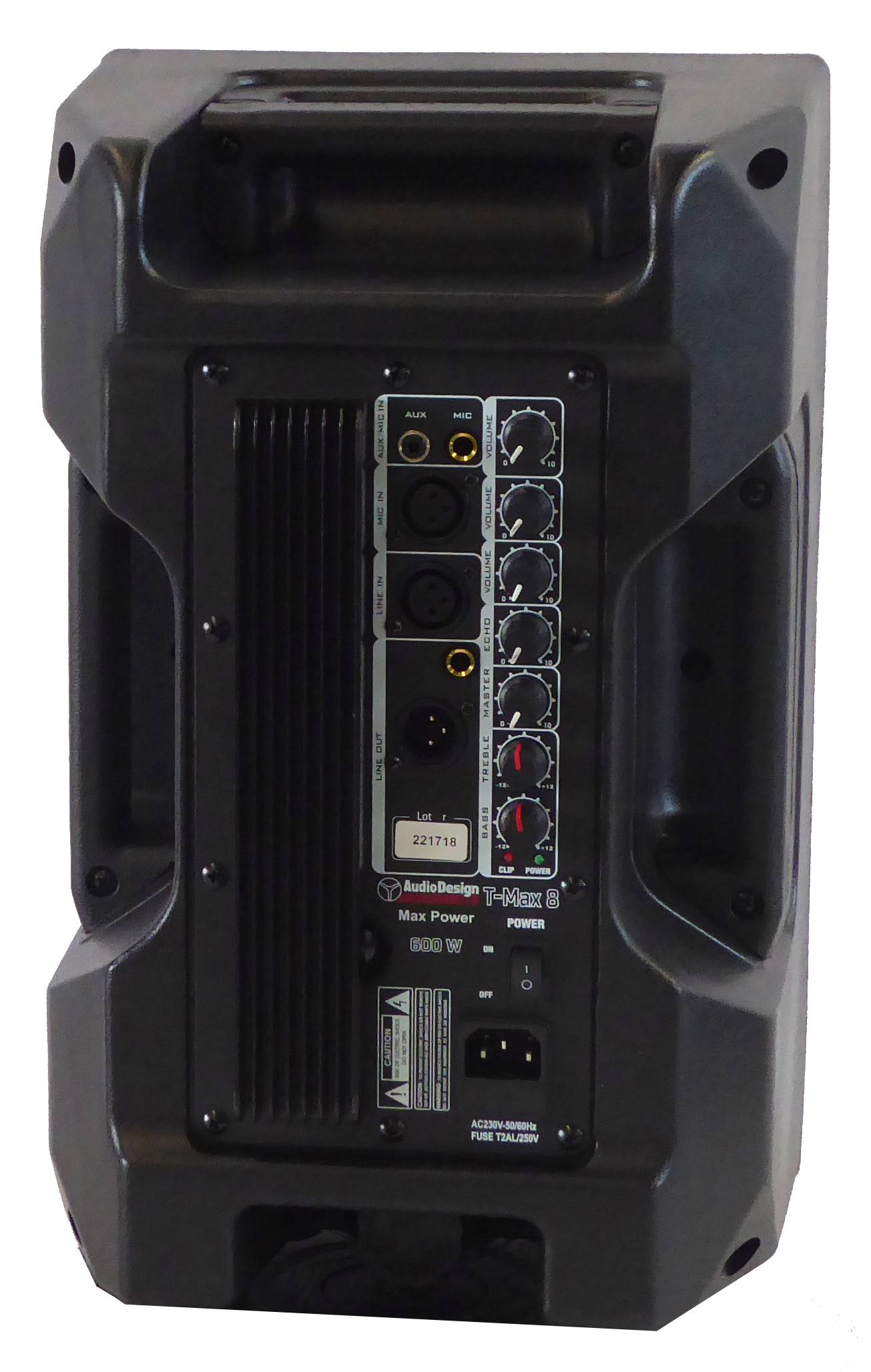 Enceinte active 2 voies AudioDesign Pro Professional, caisson avec woofer de 200 mm et puissance de 600 W