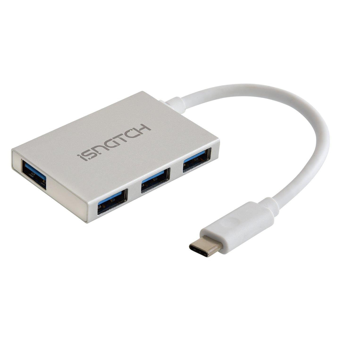 iSnatch Hub 4 porte USB 3.0 connettore USB Type-C, velocità 5Gbps, plug&play, trasferimento dati ad alta velocità, non necessita di alimentazione