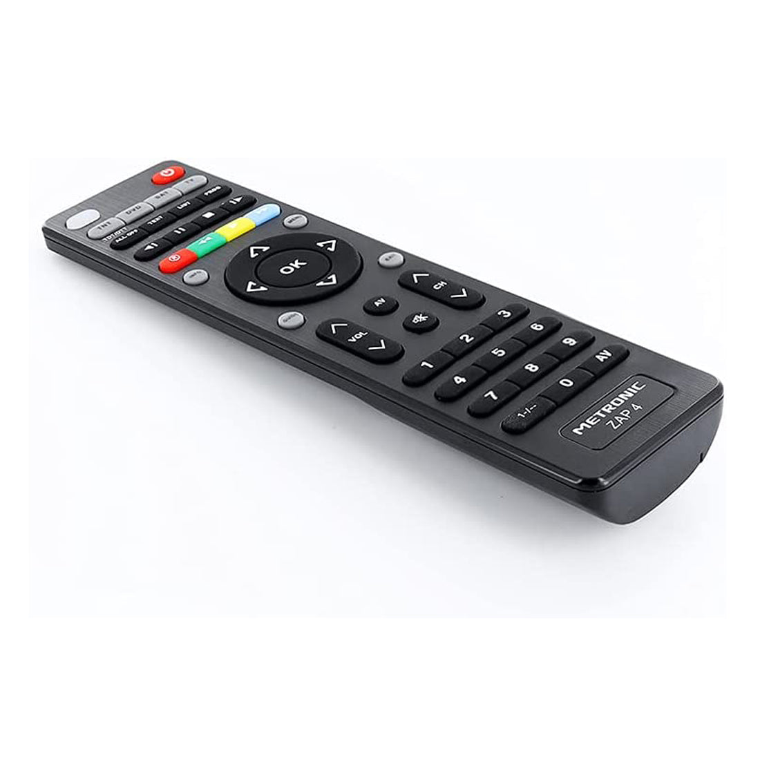 Metronic 4 in 1 Universal Remote Control for TV and Digital Terrestrial or Satellite Decoder, DVD player, Easy to Program