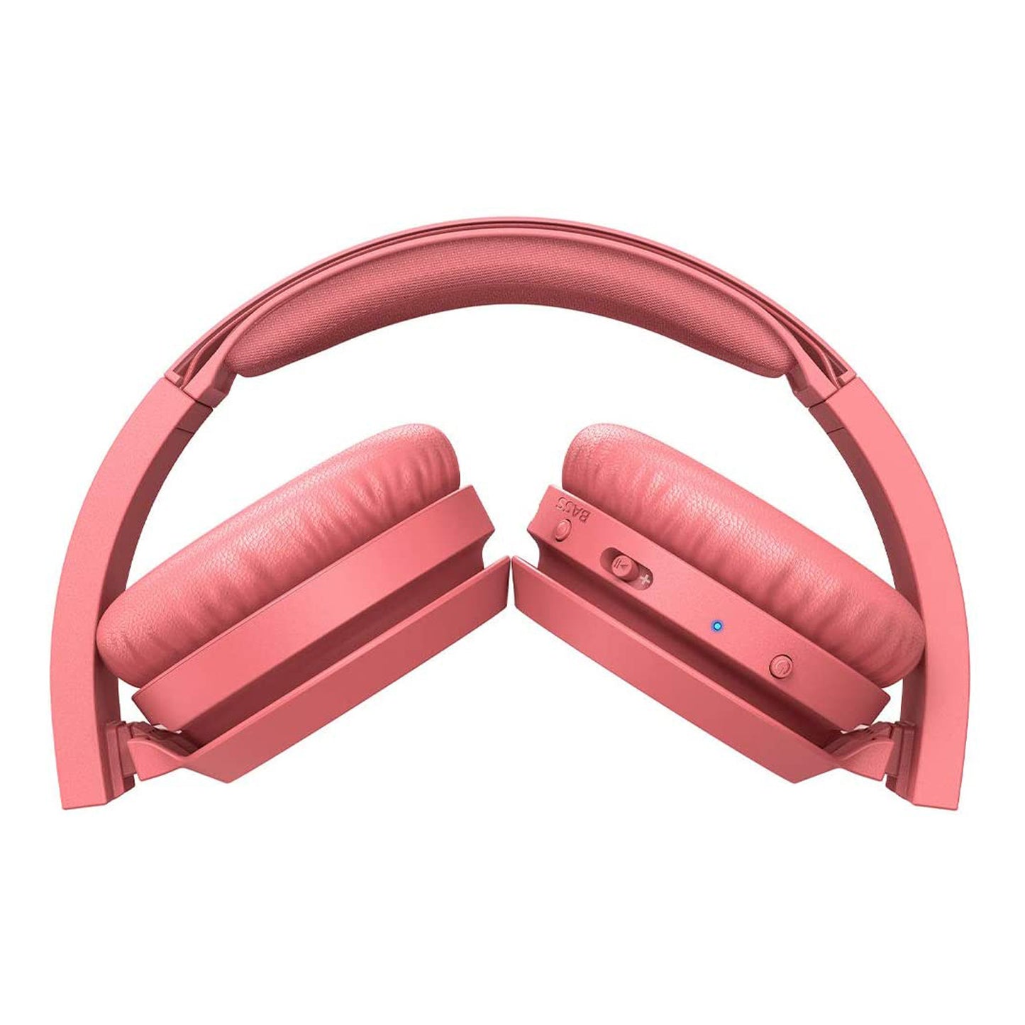 Philips TAH4205 Foldable Bluetooth 5.0 headphones with microphone, Bass Boost button, 29 hours of playtime, fast charging, noise suppression, matte pink