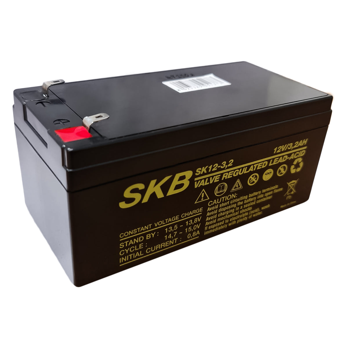 SKB Lead acid battery SK12-3.2 rechargeable battery 12V 3.2AH SK series, AGM flat plate technology regulated with valve