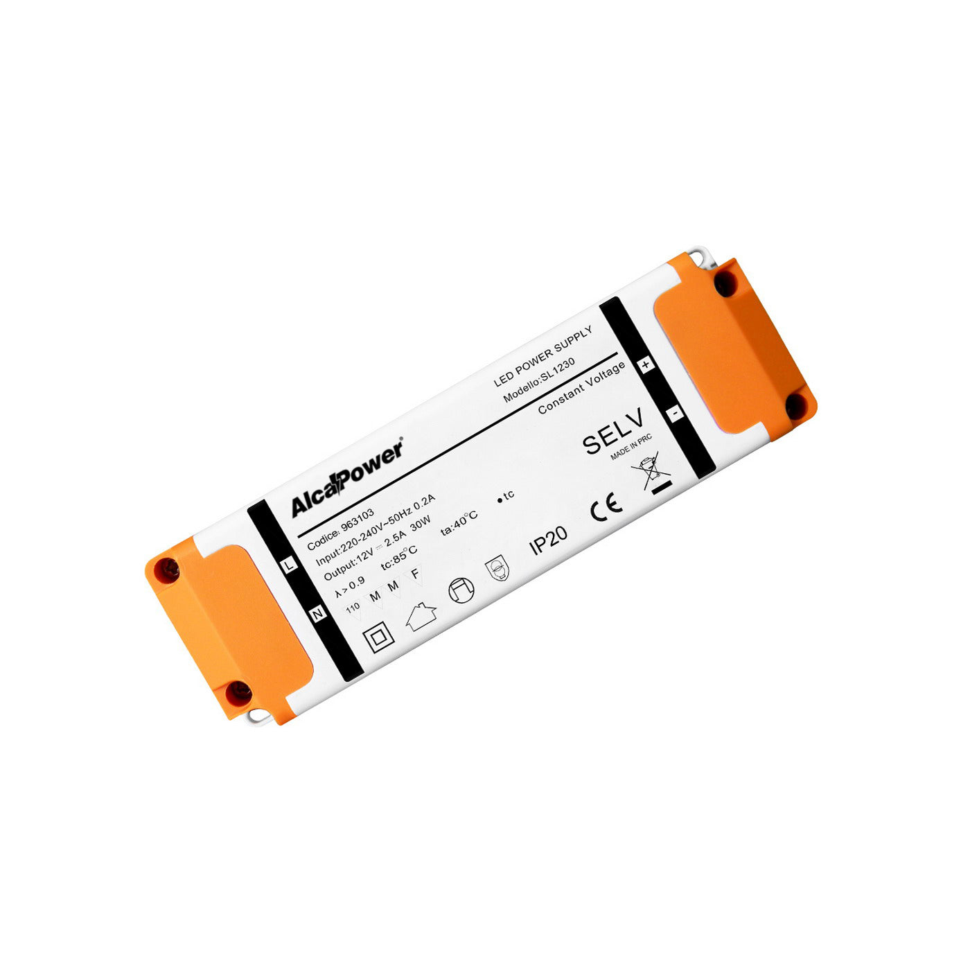 Alimentation à découpage Alcapower IP20 12V 30W 2,5A, alimentation d'éclairage