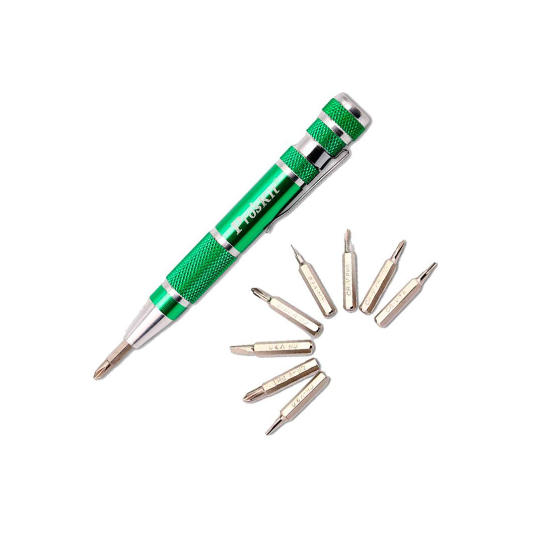 PRO'SKIT Jeu de tournevis manuels de précision 9 en 1 embouts cruciformes et à fente Torx