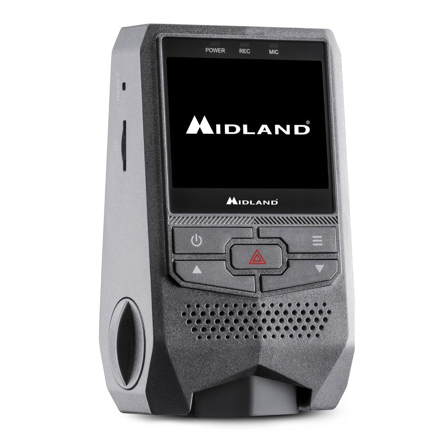 Midland Street Guardian Easy avec écran 2" intégré, caméra de voiture 1080p 30fps, dashcam Full HD avec objectif grand angle 120°, emplacement microSD