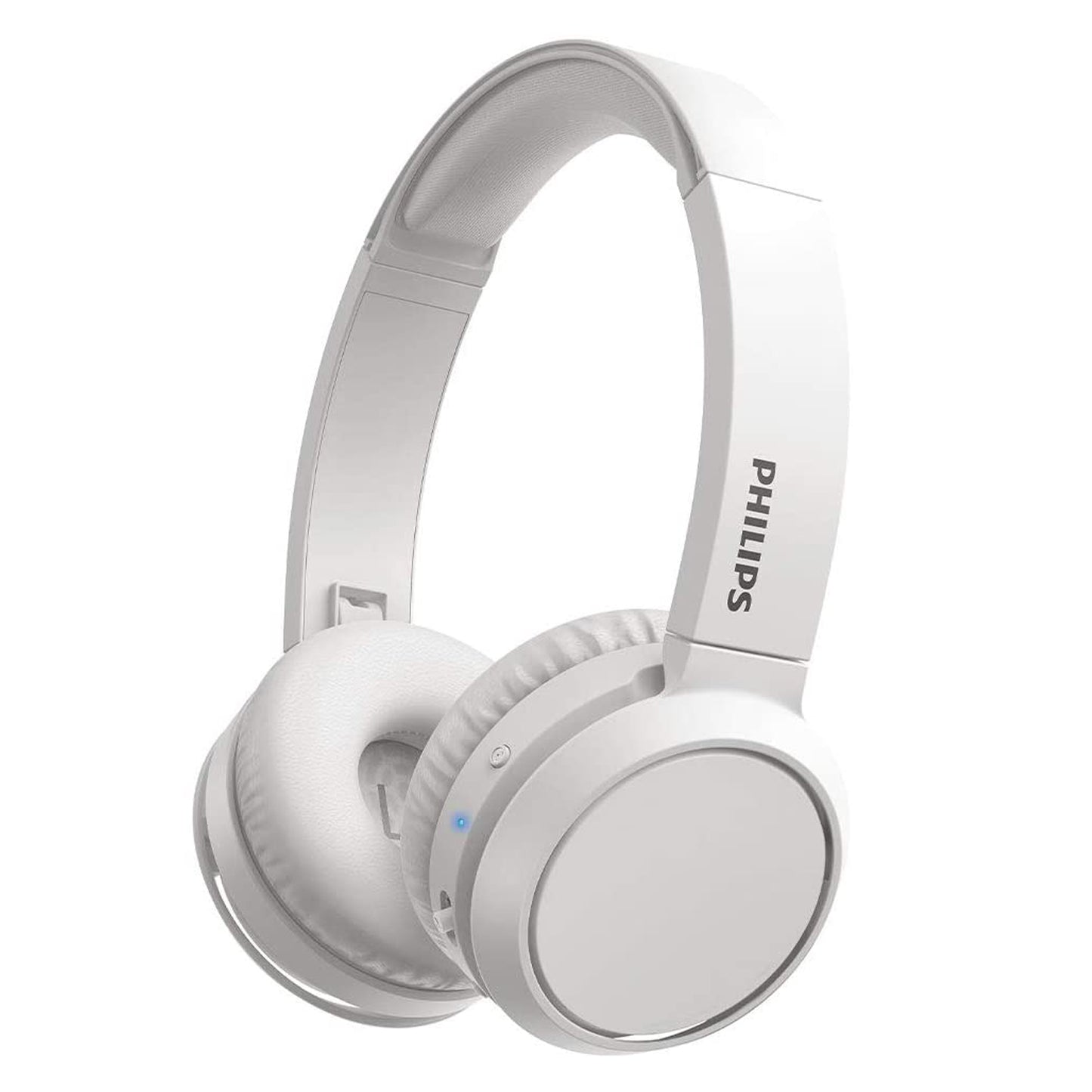 Philips TAH4205 Foldable Bluetooth 5.0 headphones with microphone, Bass Boost button, 29 hours of playtime, fast charging, noise suppression, matte white