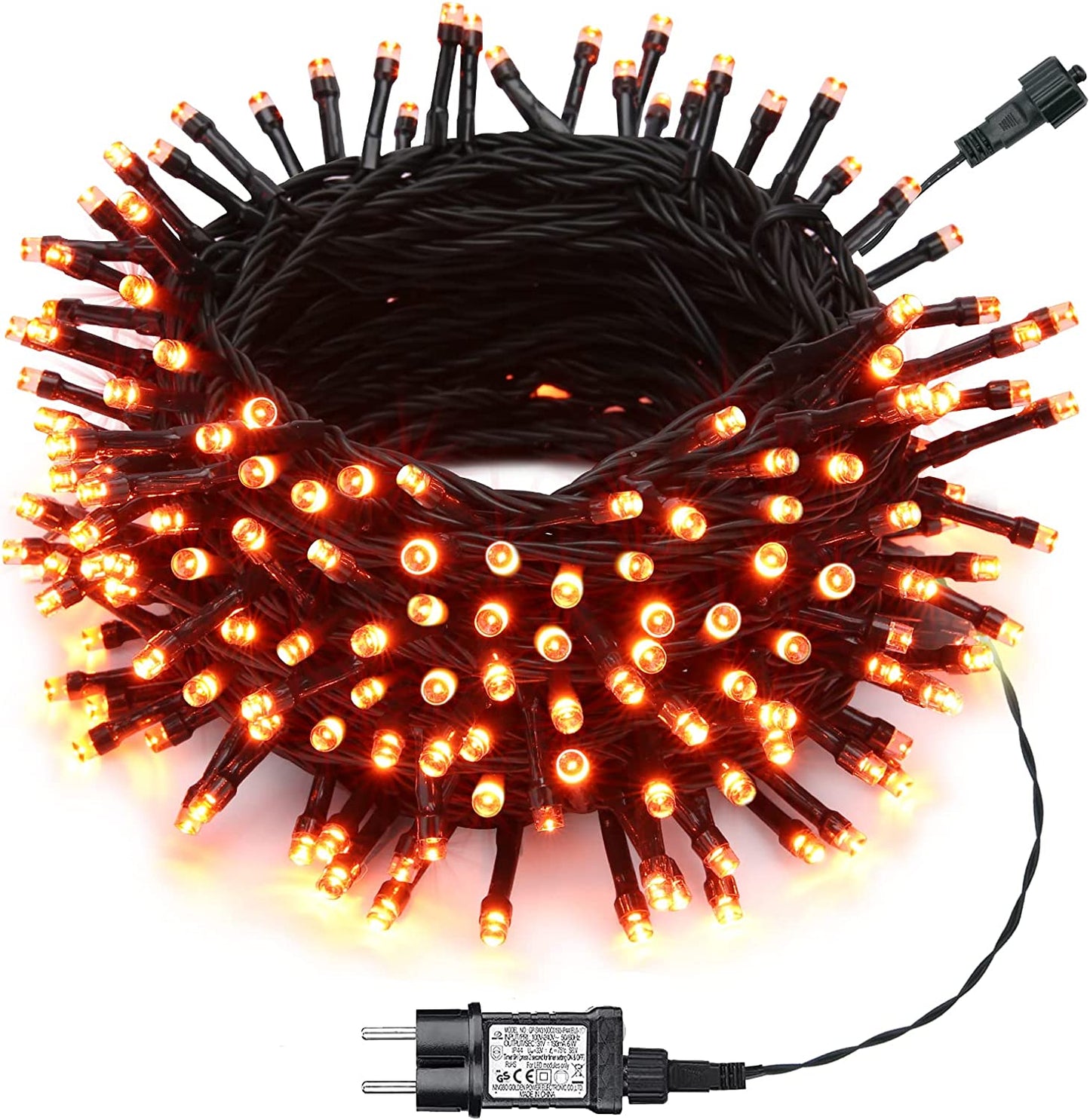 GESCO Chaîne lumineuse intérieur/extérieur 15,5 m, lumières LED avec 8 fonctions, 300 LED rouges, lumières LED décoratives de Noël, éclairage domestique, guirlande lumineuse