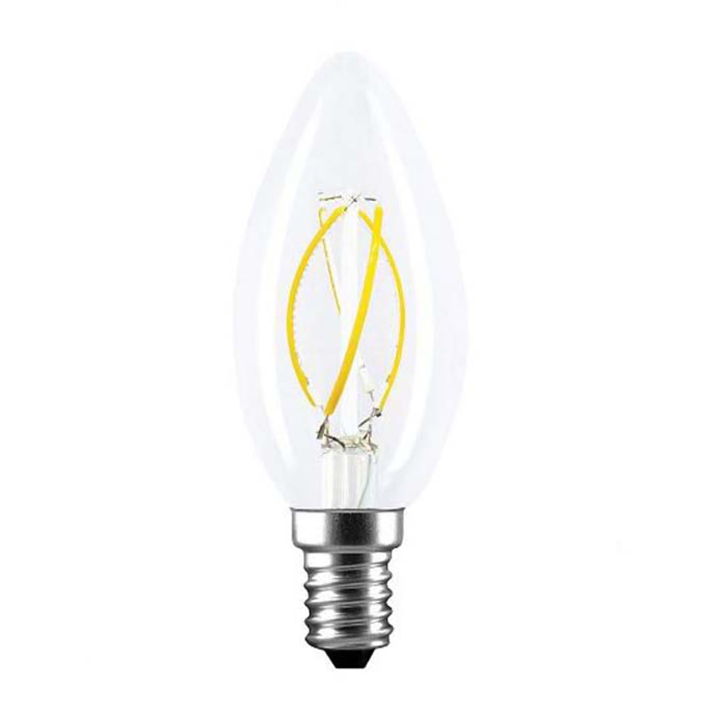 LEDbyLED Lampadina LED Oliva a filamento 4 W, E14, C35, 3.5 x 9.9 cm, dimmerabile