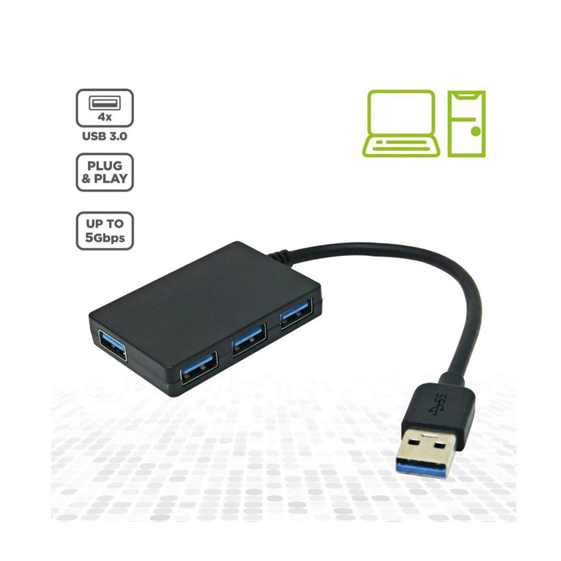 ISNATCH Hub USB 3.02 4 ports, adaptateur de transfert de données rapide multiport 5 Gbit/s