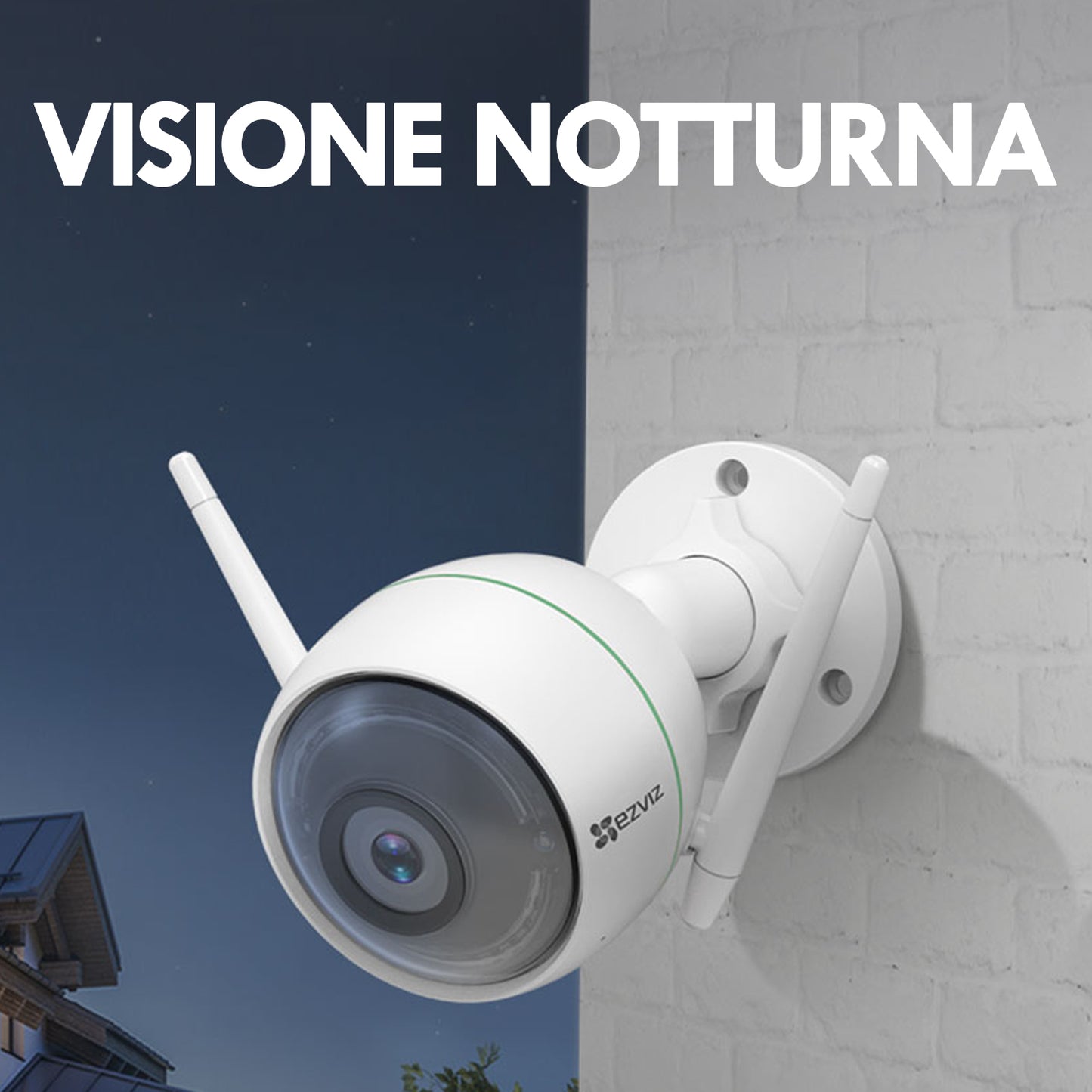 Caméra de surveillance vidéo Wi-Fi Ezviz C3WN, caméra de sécurité étanche, caméra de vision nocturne 1080p, caméra pour maison intelligente