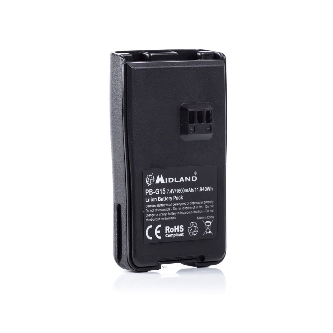 Batterie Li-Ion rechargeable Midland 1600 mA, batterie pour radio Midland G15 C1128