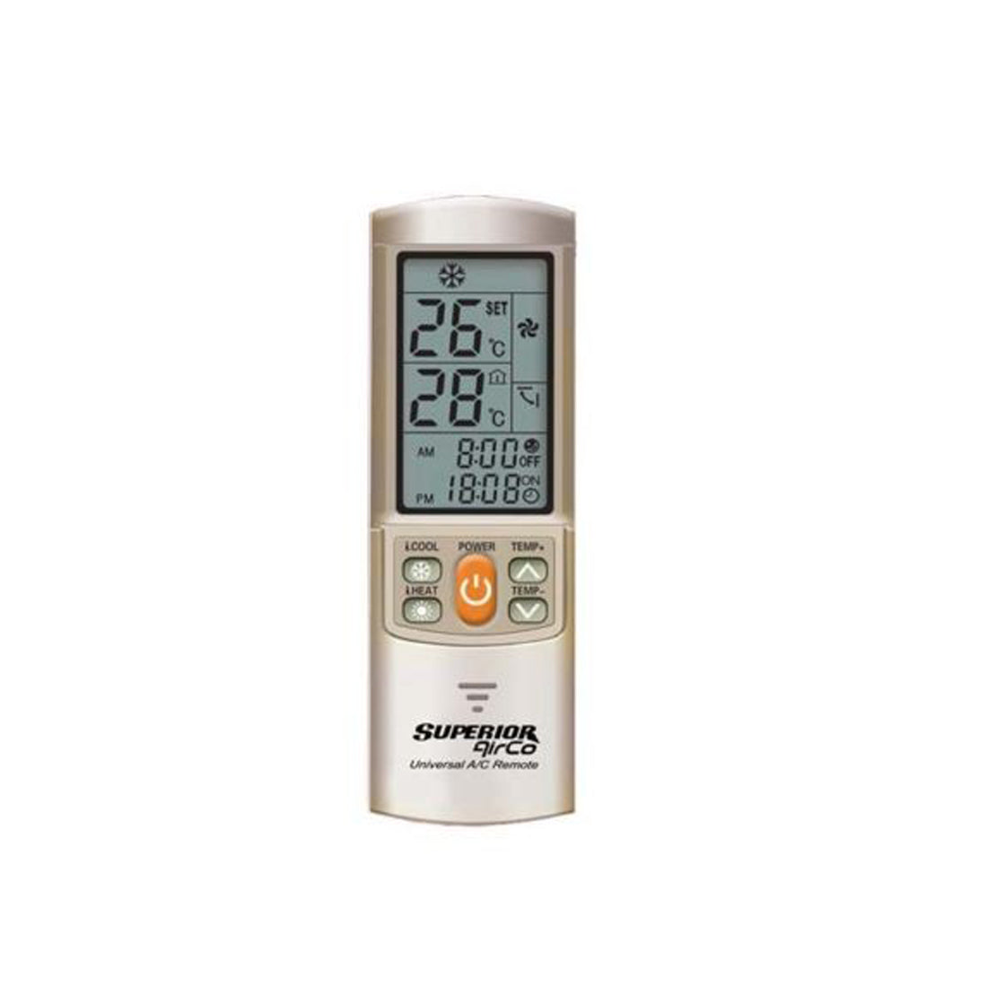 Universal air conditioner remote control with over 2000 codes