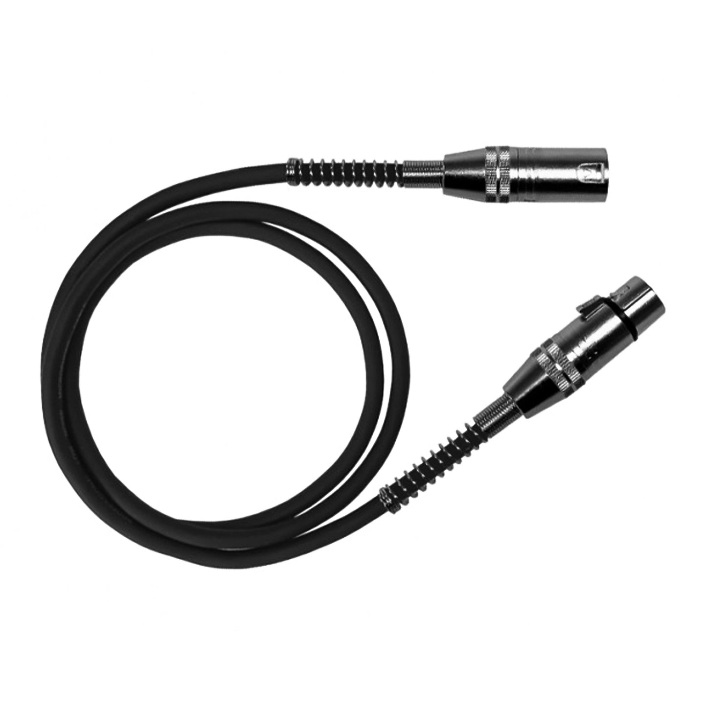 ZZIPP Câble de microphone XLRM-XLRF de 1 mètre, connecteur de microphone avec protection contre la torsion, câble audio long