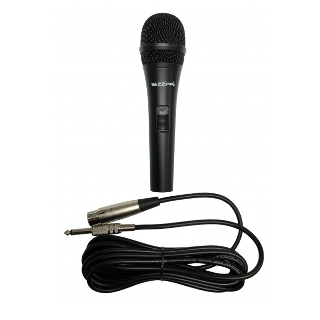 ZZipp Microphone dynamique unidirectionnel avec interrupteur marche/arrêt, câble de 5 mètres fourni