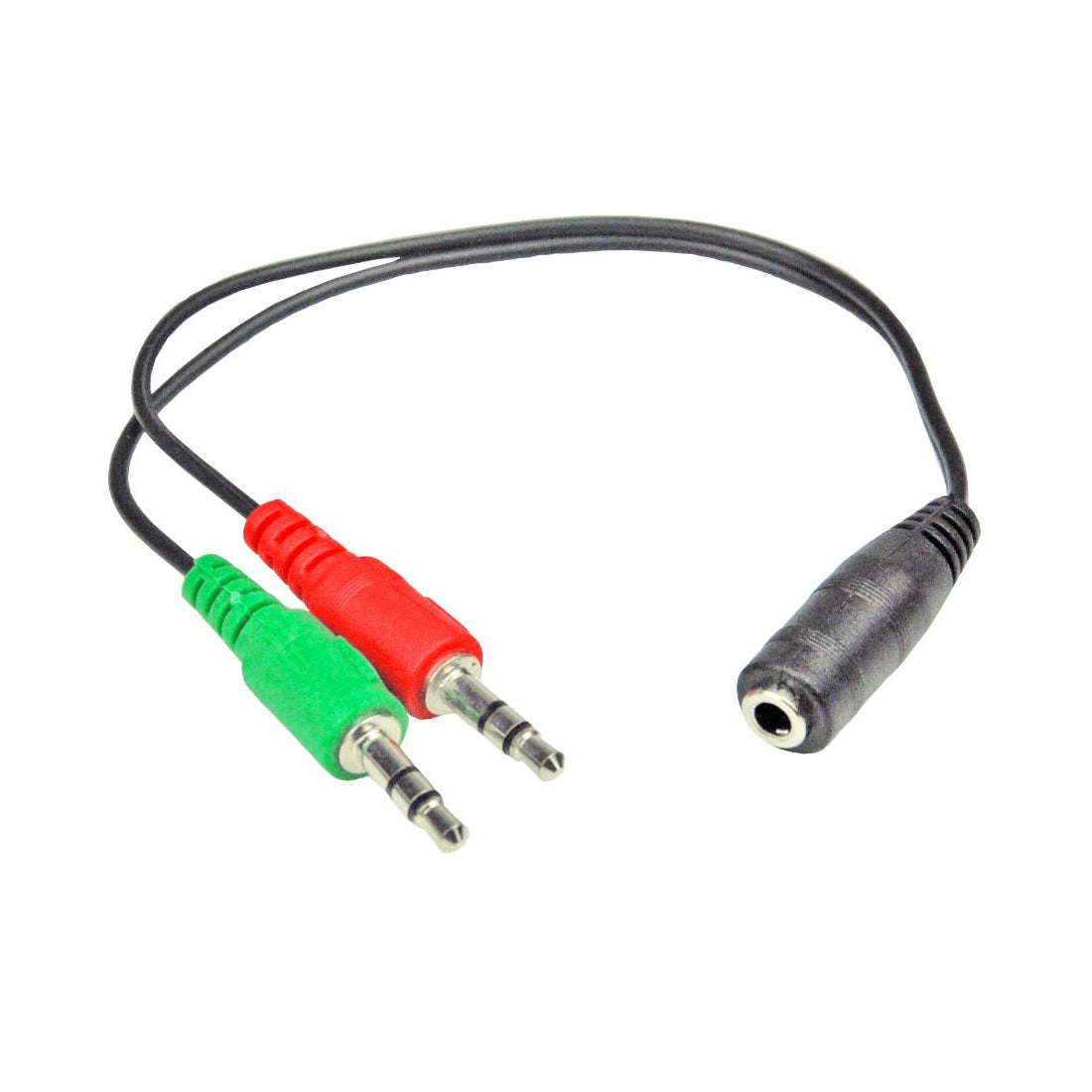 GBC Adattatore audio da presa 3.5mm 4 poli a 2 spine 3.5 mm stereo, adattatore per cuffia con microfono