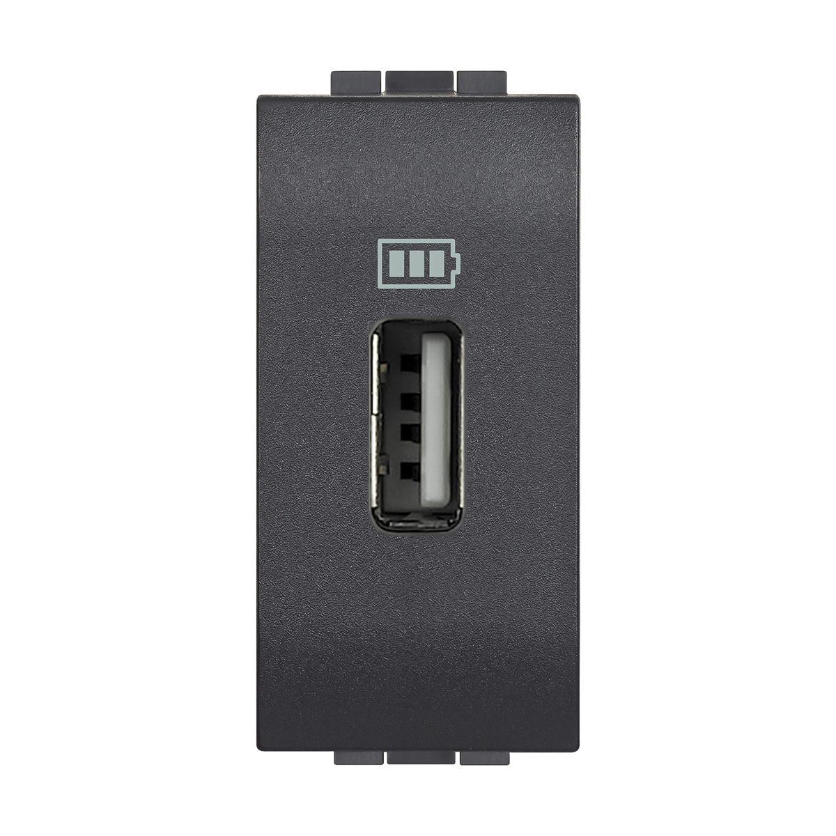 Bticino caricatore USB con tensione 5 Vdc, presa usb a muro per la sola ricarica di dispositivi elettronici fino a 1500 mA