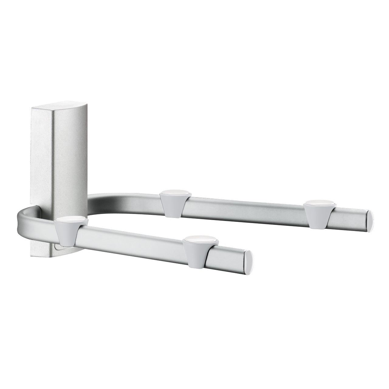 Meliconi Supporto a muro per TV tipo Mensola silver, supporto a parete con portata massina fino a 20 Kg